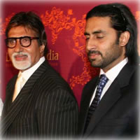 Abhishek Bachchan and Amitabh Bachchan 