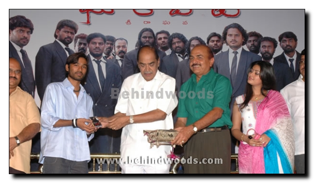 Dhanush and Sneha for Pudupet in Telugu