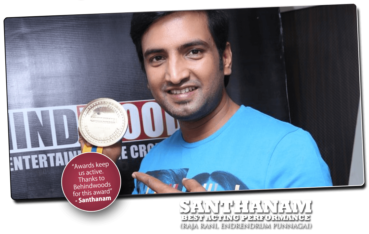 SANTHANAM - Behindwoods Gold Medal Winner 2013