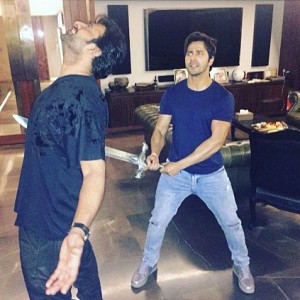 Varun Dhawan does what Kattappa did to Prabhas and it is adorable