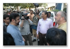 Kamal Haasan Meets French Writer & Director Jean Claude Carriere  Images