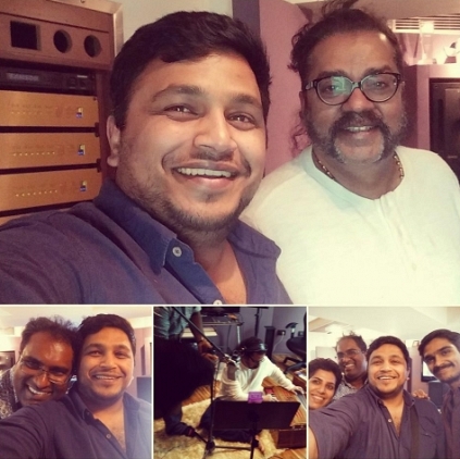 Prashant Pillai records with Hariharan for his project