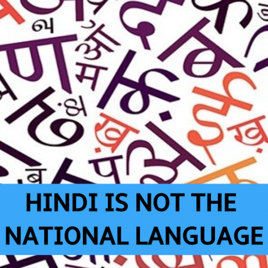 Hindi is not the national language