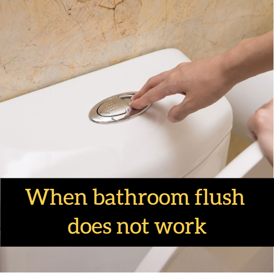 When bathroom flush does not work