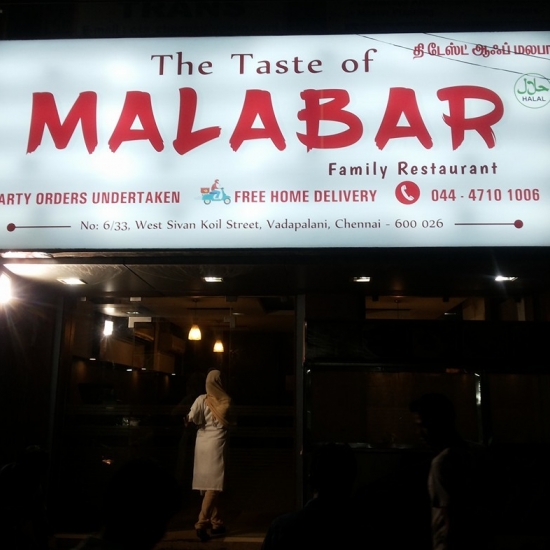 The taste of Malabar , Vadapalani