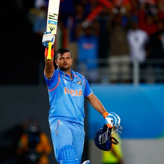 Suresh Raina - 43 th position as batsman, 13th as all-rounder