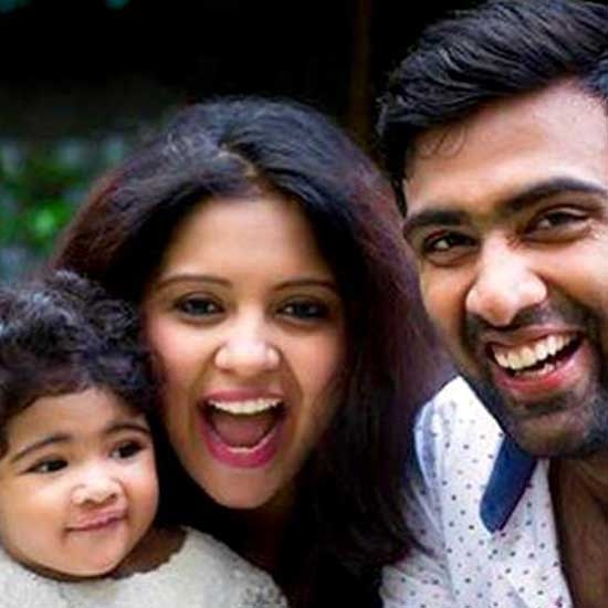 Ashwin with his family