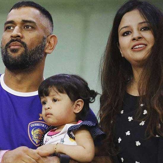 Dhoni with family