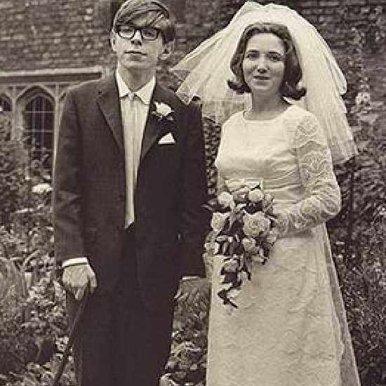 Hawking with his first wife Jane Wilde in 1965