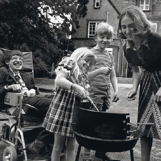 Stephen Hawking and his family