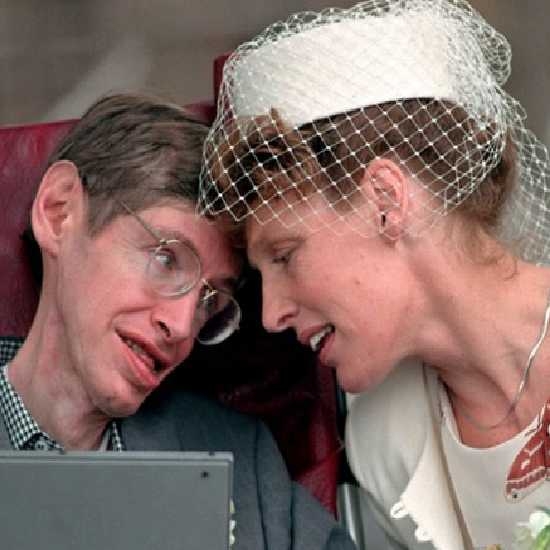 Stephen Hawking with his second wife Elaine Mason in 1995