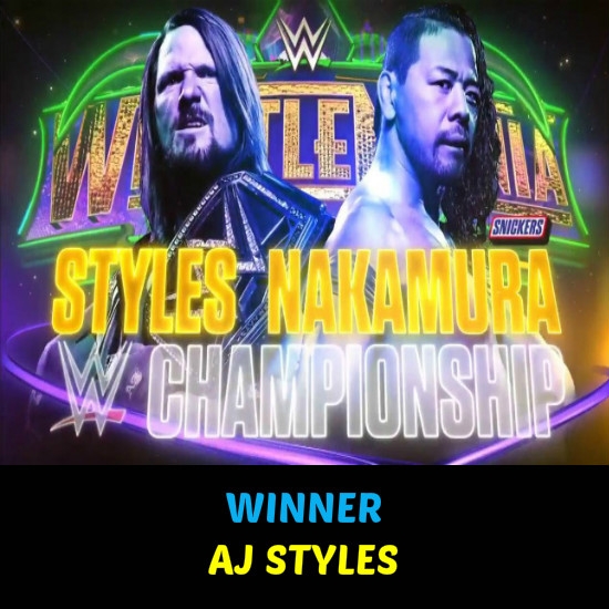 WWE Championship: AJ Styles (c) vs. Shinsuke Nakamura
