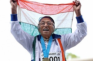 101-year-old Indian wins gold medal in 100 meters