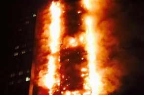 Fire engulfs 27-storey building in London