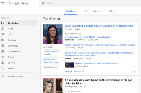 Google redesigns its news page, adds story cards