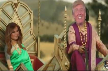 Donald trump shares bahubali video of himself on twitter