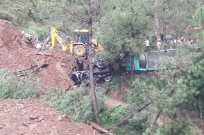 Himachal landslide: At least 15 dead after two buses swept away