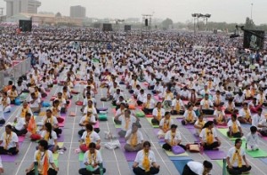 Indians set world record on International yoga day