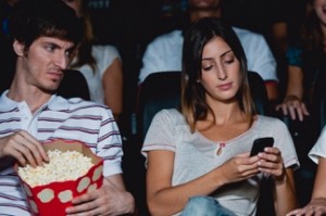 Man sues woman for texting during a movie