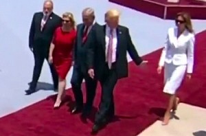 Melania Trump slapping US President's hand goes viral