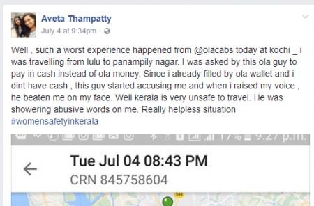 Ola cab driver abuses, slaps Bengaluru woman for payment