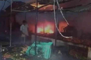Over 100 shops gutted in fire in Odisha