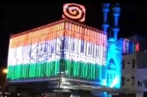 Rajasthan mosque lighted in tricolour for Eid al-Fitr