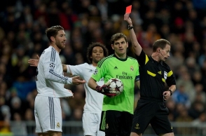 Sergio Ramos equals all-time La Liga record of 18 red cards