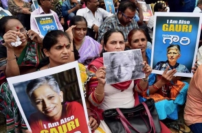 38 arrested in Marina for protesting Gauri Lankesh's death