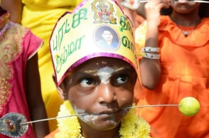 Children piercing cheeks for Jayalalithaa’s recovery: NHRC raps TN govt
