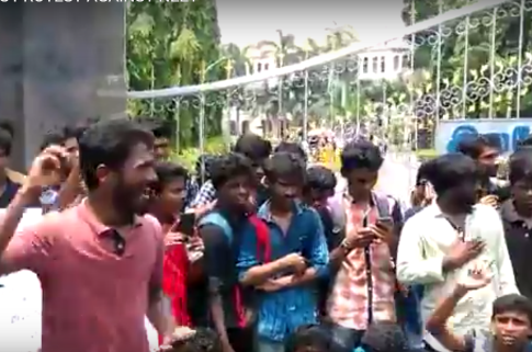 Nandanam college students join Loyola students in protest against NEET