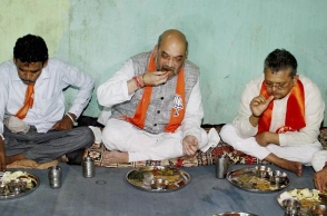 Tribal family gets toilet, LPG stove for Amit Shah visit