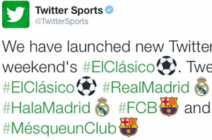 Twitter releases emojis for El Clasico