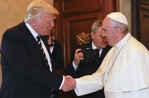 US President Donald Trump meets Pope Francis at Vatican