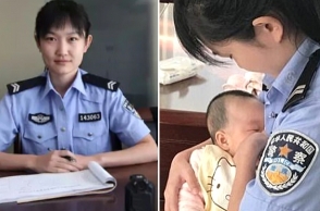 Picture of cop breastfeeding suspect’s baby goes viral