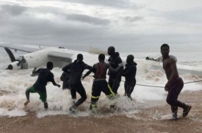Plane crashes into sea in Ivory Coast