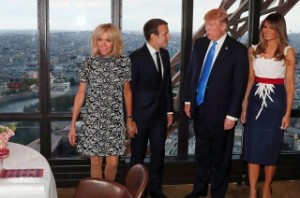 You're in good shape, beautiful: Trump to French Prez's wife