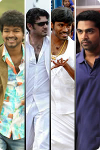 The dynamic four heroes of Kollywood