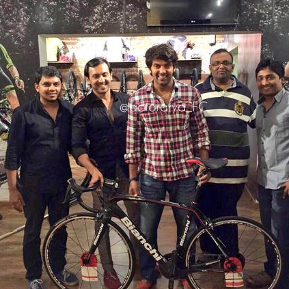 Arya and his team for an adventurous cycling event at Sweden