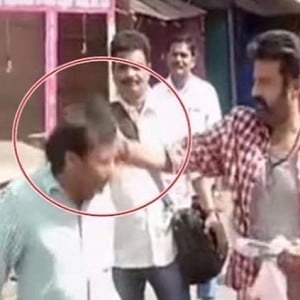 Telugu Superstar Balakrishna slapping his assistant controversy video