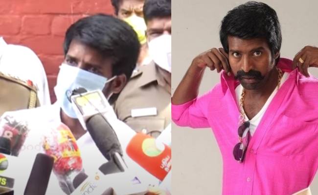 Comedian Soori addresses press after getting autograph from cops