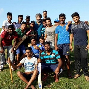 SS Rajamouli plays cricket with a local Tamil cricket team