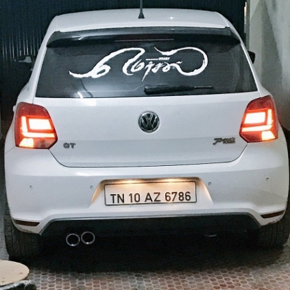 Nasser's son Faizal has Mersal title logo sticker on his car