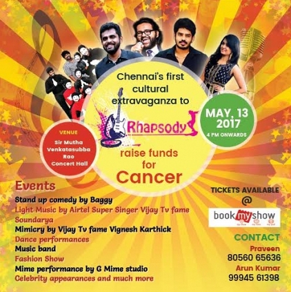 Thenmozhi Memorial Trust's Rhapsody 17 to happen on May 13th