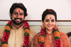 Actress Bhavana and producer Naveen engagement