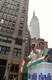 Anna Hazare and Sarath Kumar at Americas largest India Day parade