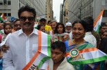 Anna Hazare and Sarath Kumar at Americas largest India Day parade