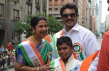 Anna Hazare and Sarath Kumar at Americas largest India Day parade