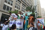 Anna Hazare and Sarath Kumar at Americas largest India Day parade