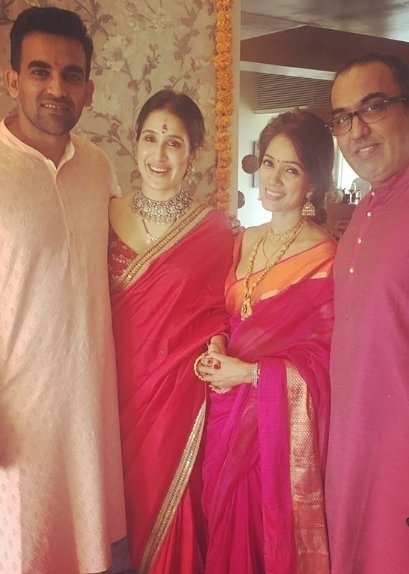Cricketer Zaheer Khan and Actress Sagarika Ghatge Wedding